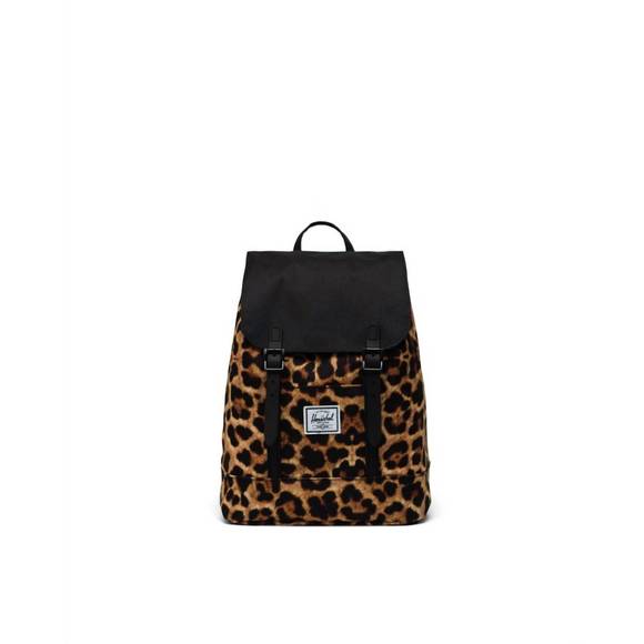 NEW HERSCHEL women\'s retreat backpack mini in leopard black